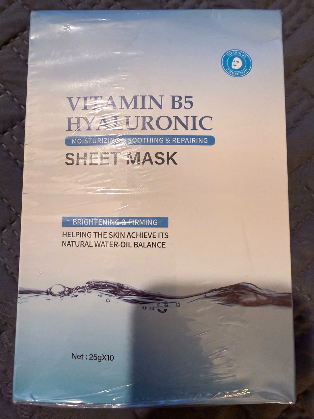 Vitamin B5 Hyaluronic Sheet Mask - Hydrating Face Mask (Blue)